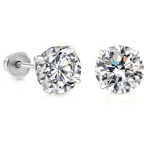 14K WG Diamond Earrings w/Screw Backs
